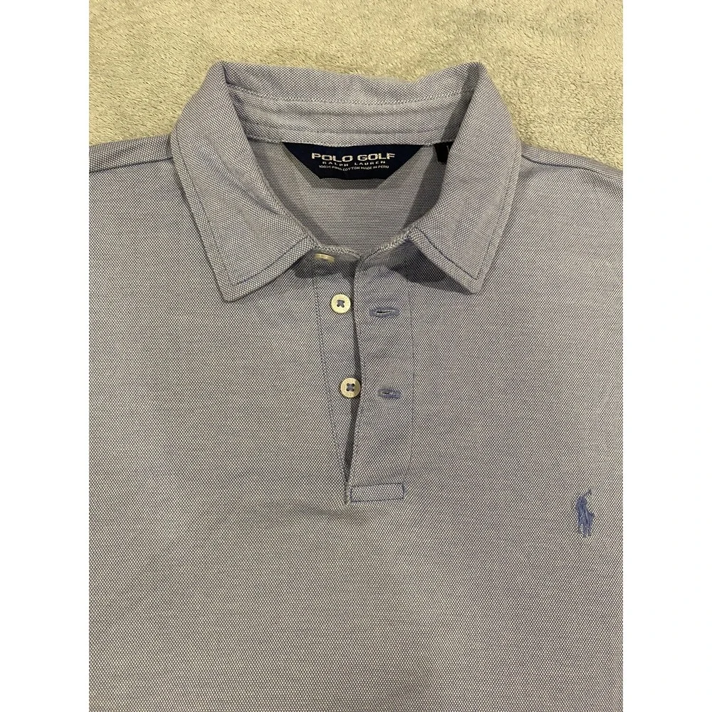 Mens Polo Golf Ralph Lauren Short Sleeve Golf Polo Shirt Blue L